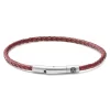 Collins | 1/8" (3 Mm) Red Woven Leather Bracelet