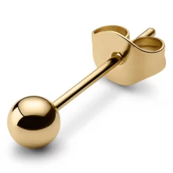 4 Mm Gold-Tone Stainless Steel Ball-Tipped Stud Earring