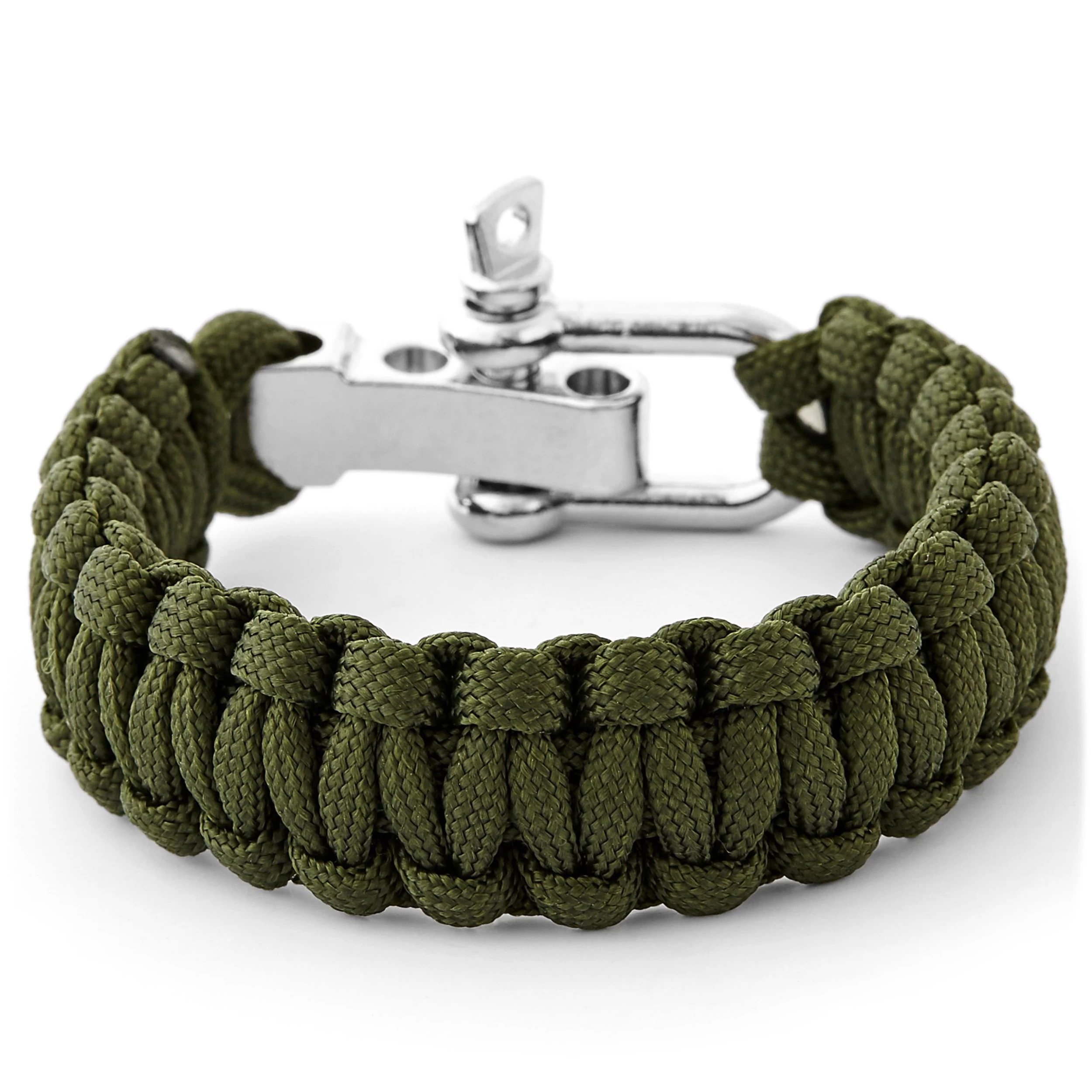 Army Green Adjustable Paracord Bracelet - Image 3