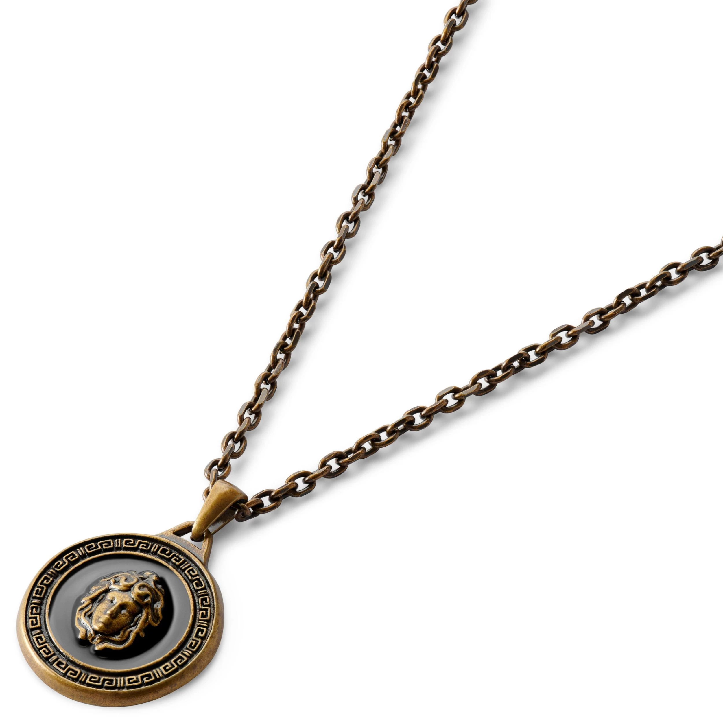 Obelius | Vintage Gold-tone Medusa Tondo Necklace - Image 4