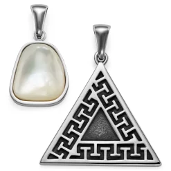 Atlantis | Mother-of-Pearl & Triangle Pendant Set