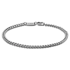Argentia | 925s | 1/5" (4 Mm) Rhodium-Plated Sterling Silver Curb Chain Bracelet