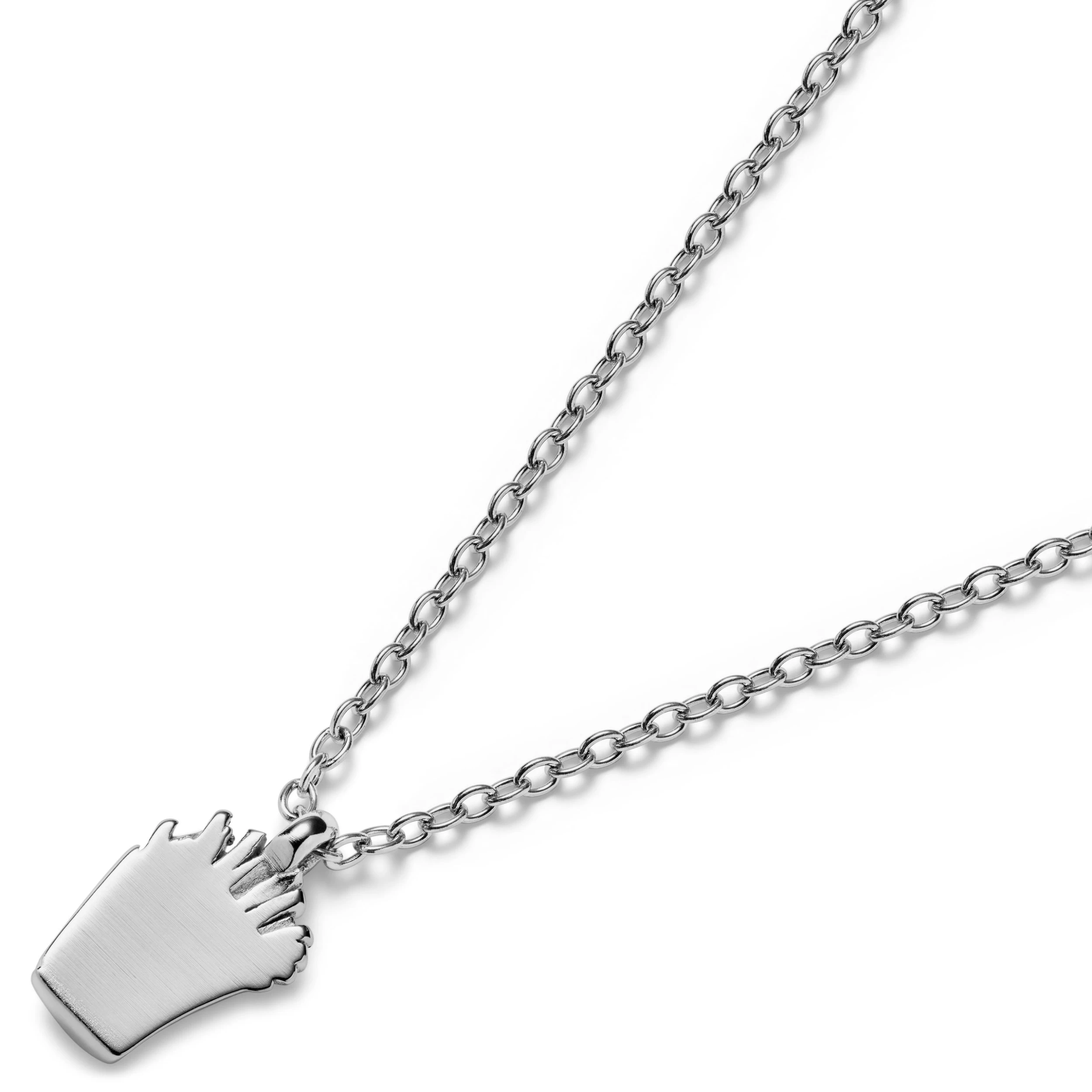 Jaygee | Silver-tone Stainless Steel Fries Necklace - Image 4