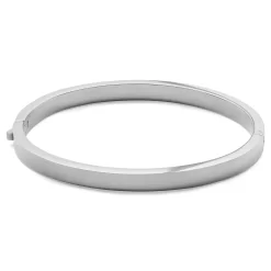 Arie | Polished Silver-Tone Stainless Steel Bangle Bracelet
