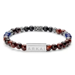 Black Onyx, Lapis Lazuli & Tiger's Eye Bracelet