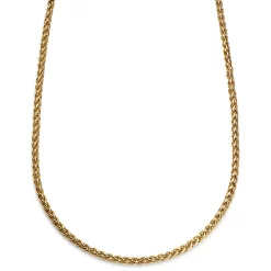 Essentials | 1/5" (5 Mm) Gold-Tone Wheat Chain Necklace