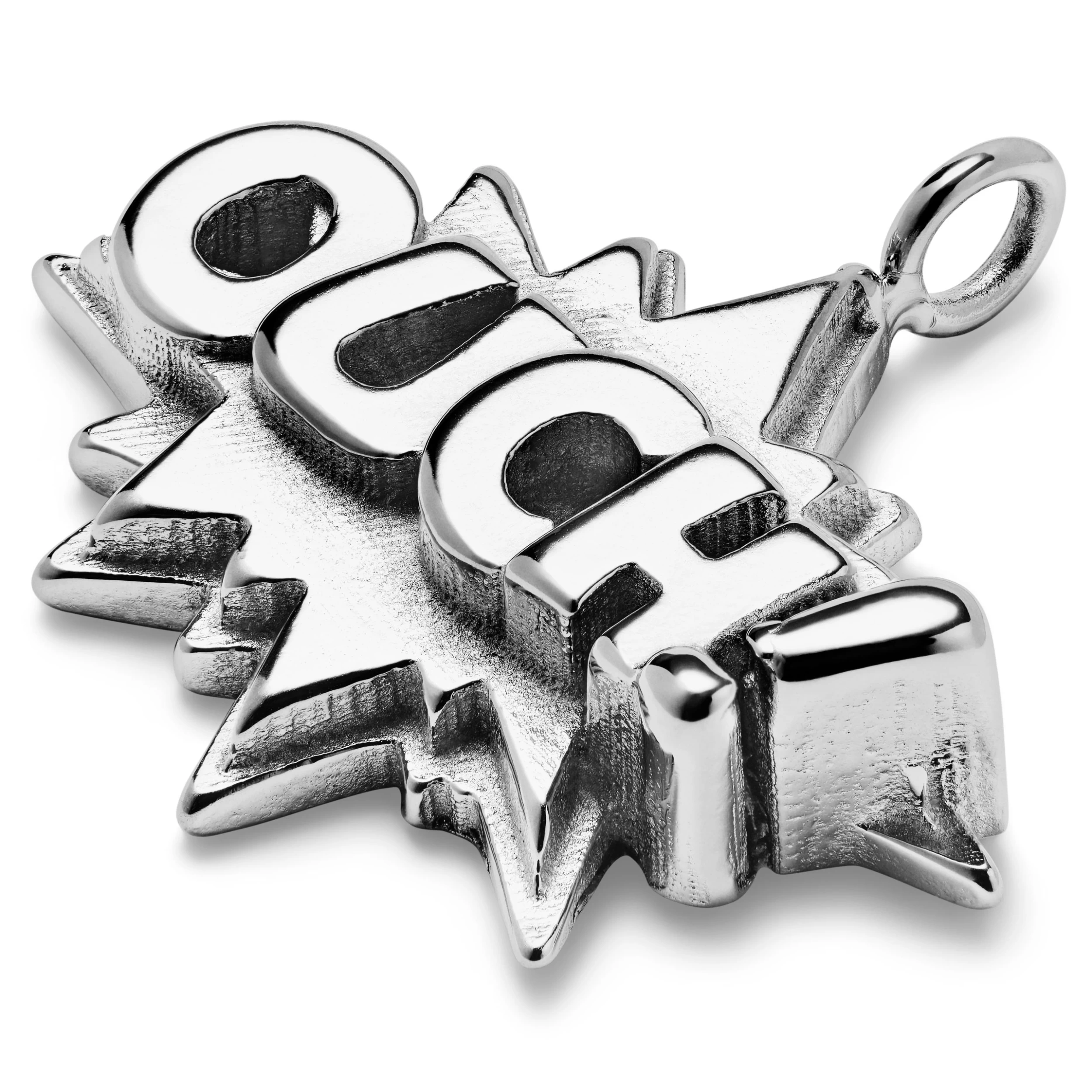 Jaygee | Silver-tone Stainless Steel Ouch Pendant - Image 2