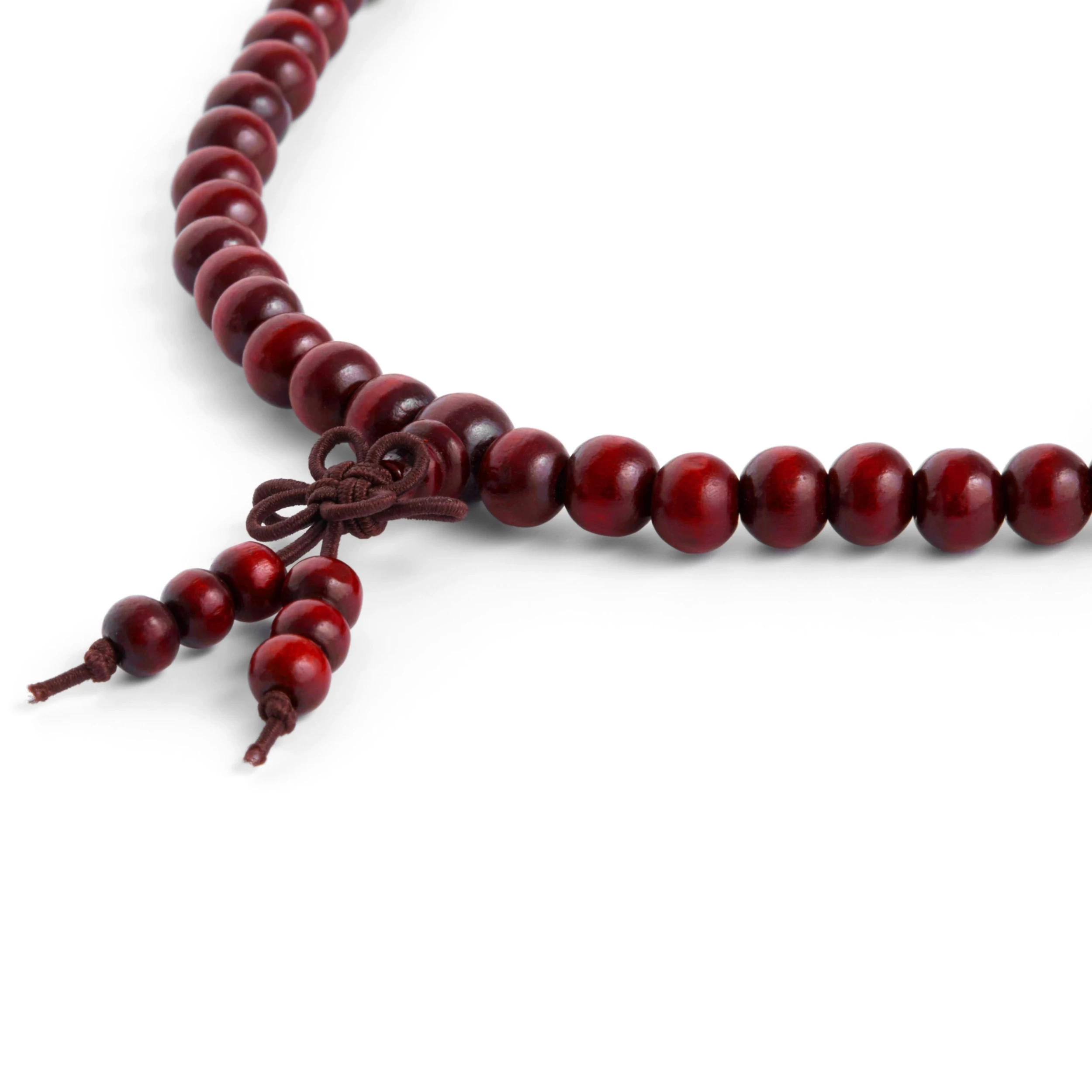 Red Wooden Beaded Necklace - Image 2