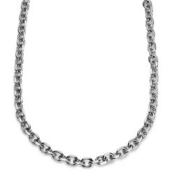 Essentials | 3/8" (10 Mm) Silver-Tone Cable Chain Necklace