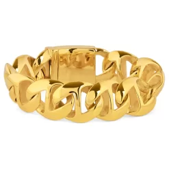 Extra Chunky Gold-Tone Stainless Steel Curb Chain Bracelet