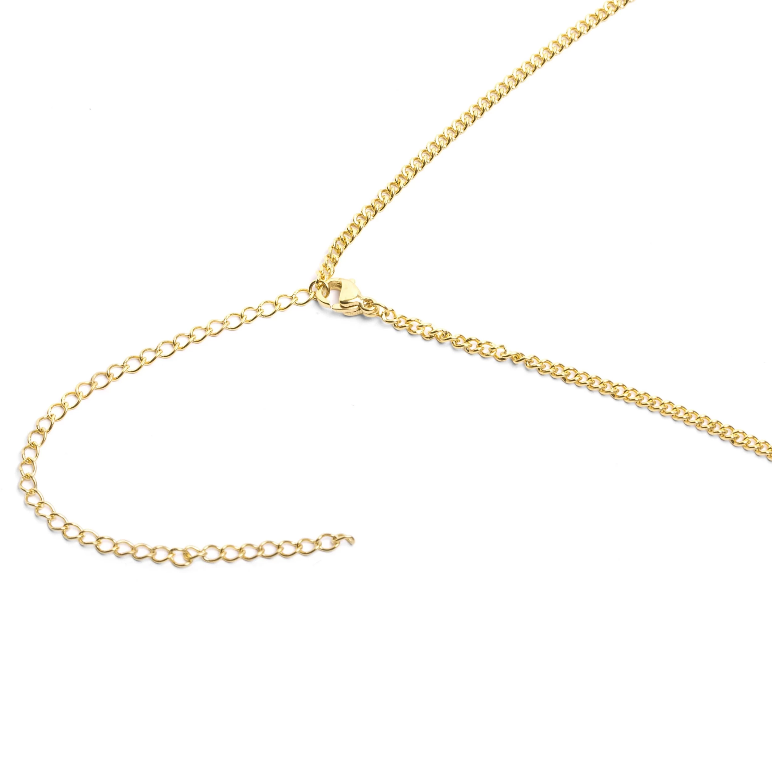 Iconic | Gold-Tone Triangle Curb Chain Necklace - Image 5