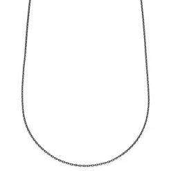 Essentials | 1/16" (2 Mm) Gunmetal Black Cable Chain Necklace