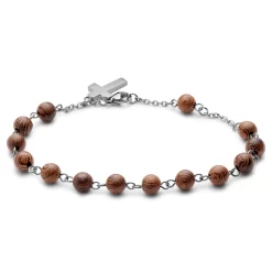 Varietas | Surgical Steel & Wood Bead Bracelet