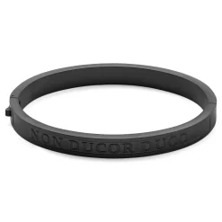Arie | Black Stainless Steel Duco Bangle Bracelet