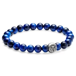 Dark Blue Tiger’s Eye Beaded Bracelet