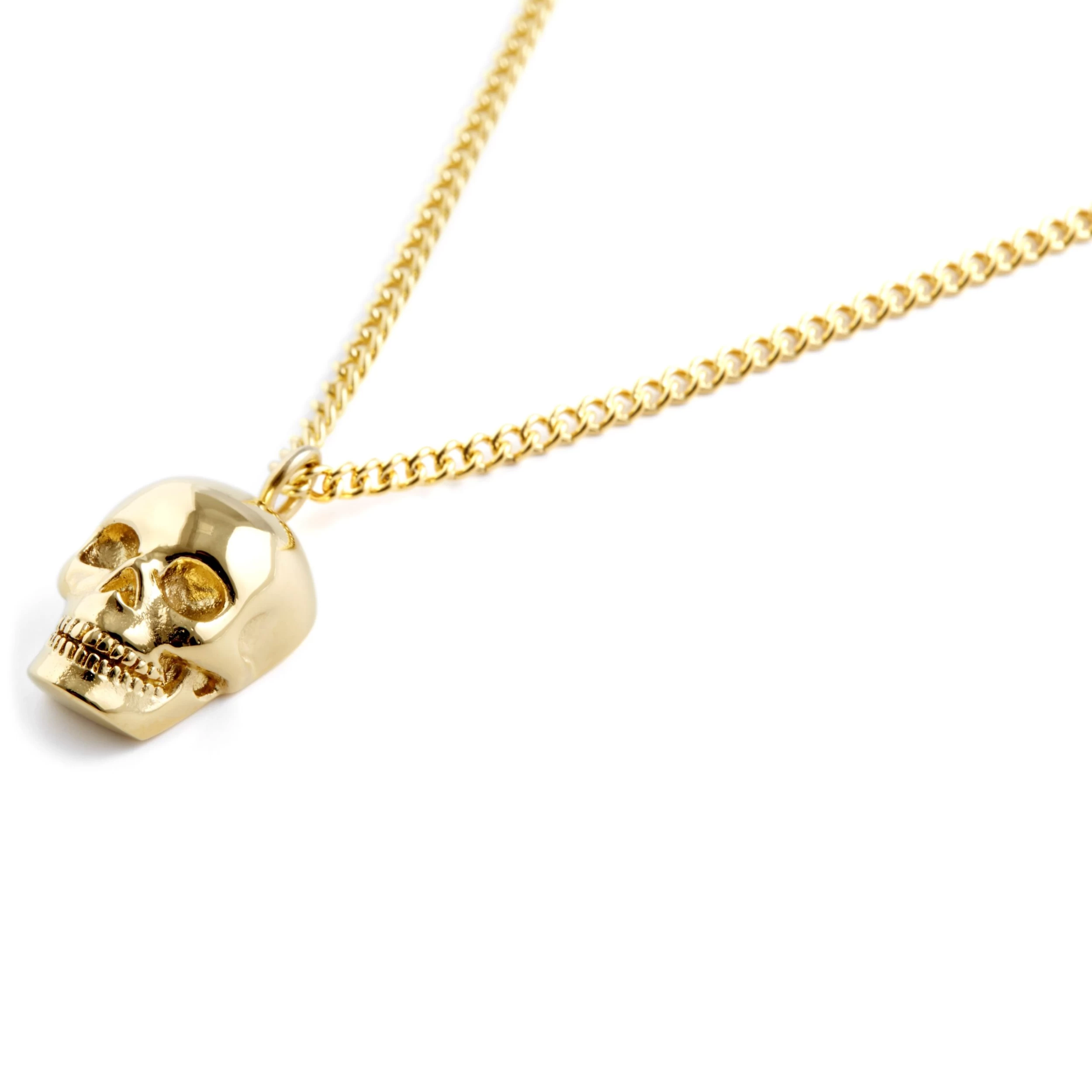 Iconic | Gold-Tone Skull Curb Chain Necklace - Image 2
