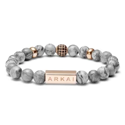 Roas | Grey Jasper & Rose Gold-Tone Bracelet
