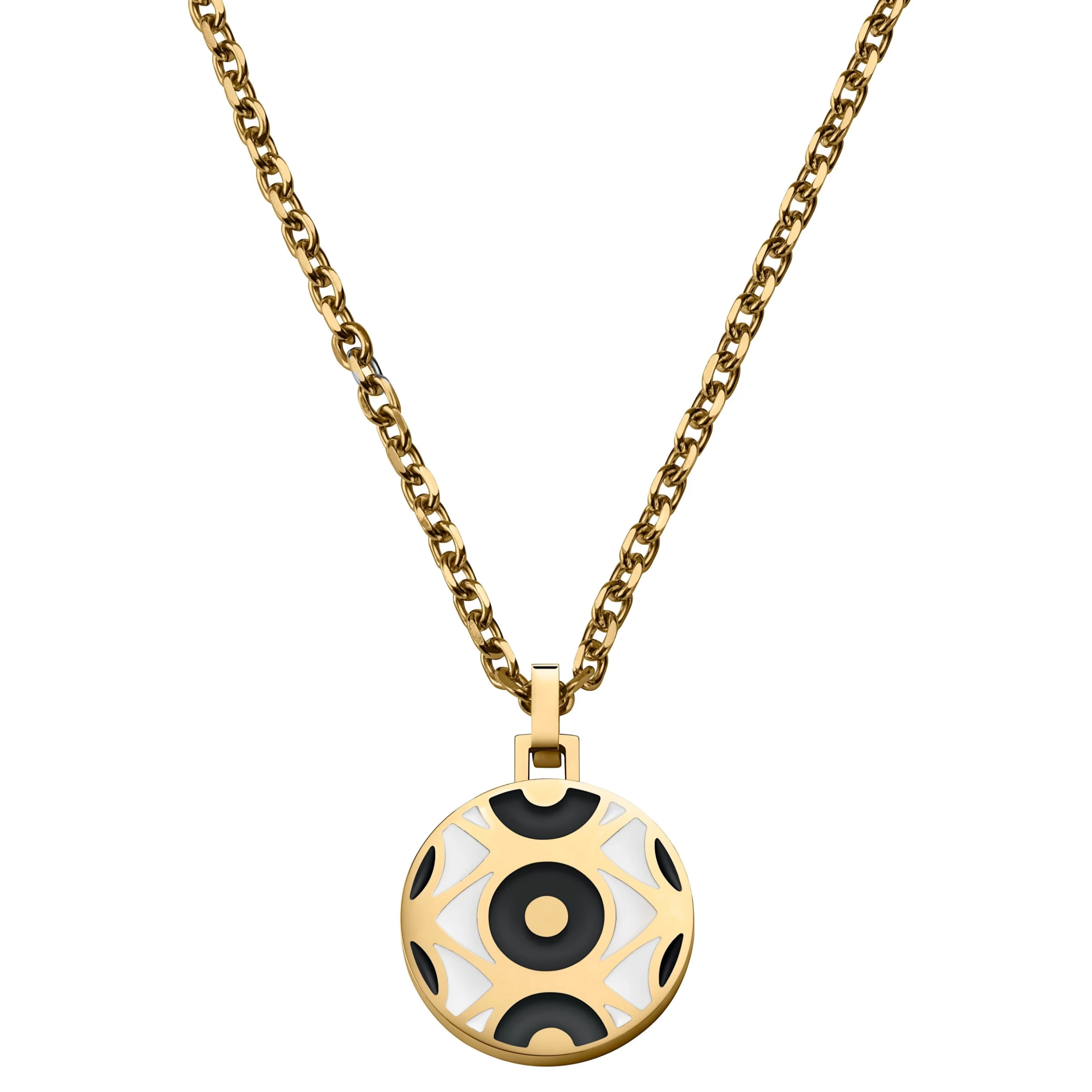 Evil Eye | Gold-tone Circle Necklace