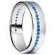 Adrian | 6 Mm 925 Sterling Silver With Blue Lined Zirconia Ring - Image 3