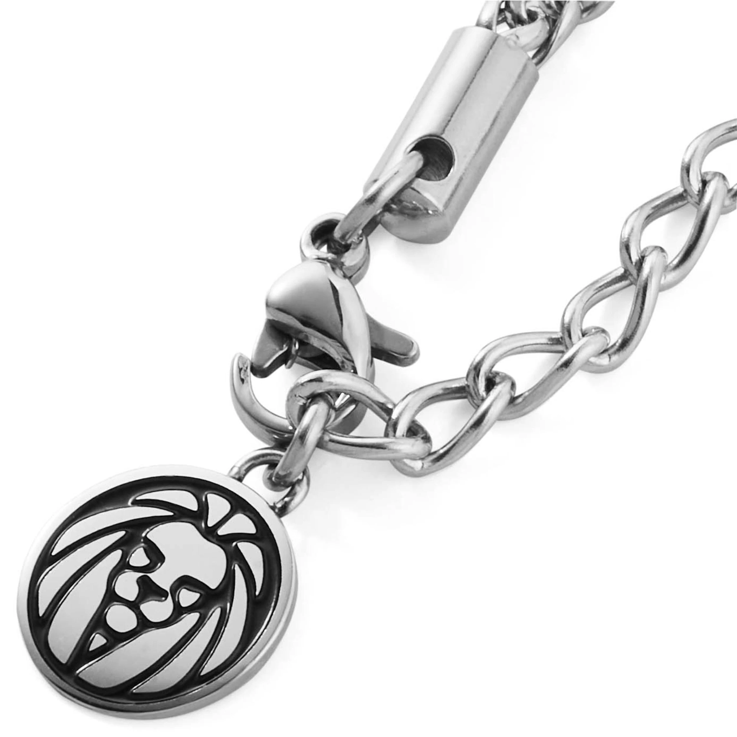 Silver-Tone Stainless Steel Anchor With Silver- & Gold-Tone Compass Wheat Chain Necklace - Image 3