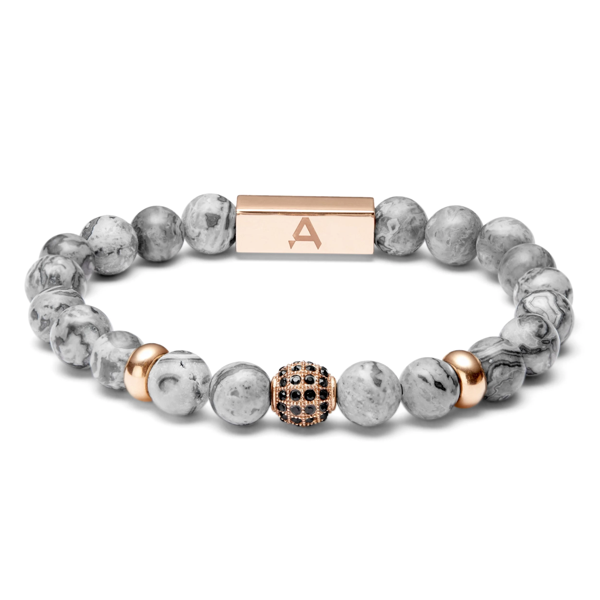 Roas | Grey Jasper & Rose Gold-Tone Bracelet - Image 5