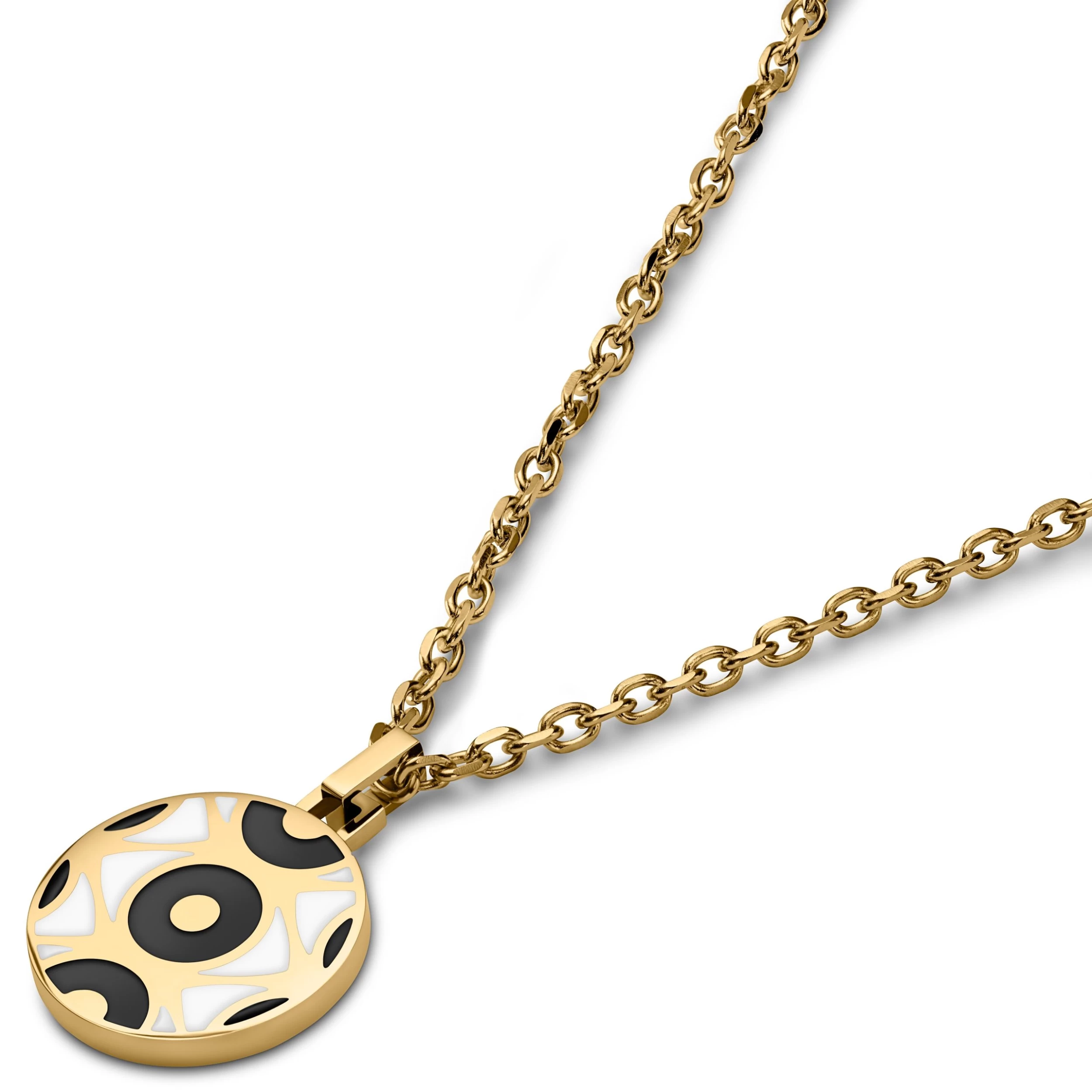 Evil Eye | Gold-tone Circle Necklace - Image 2