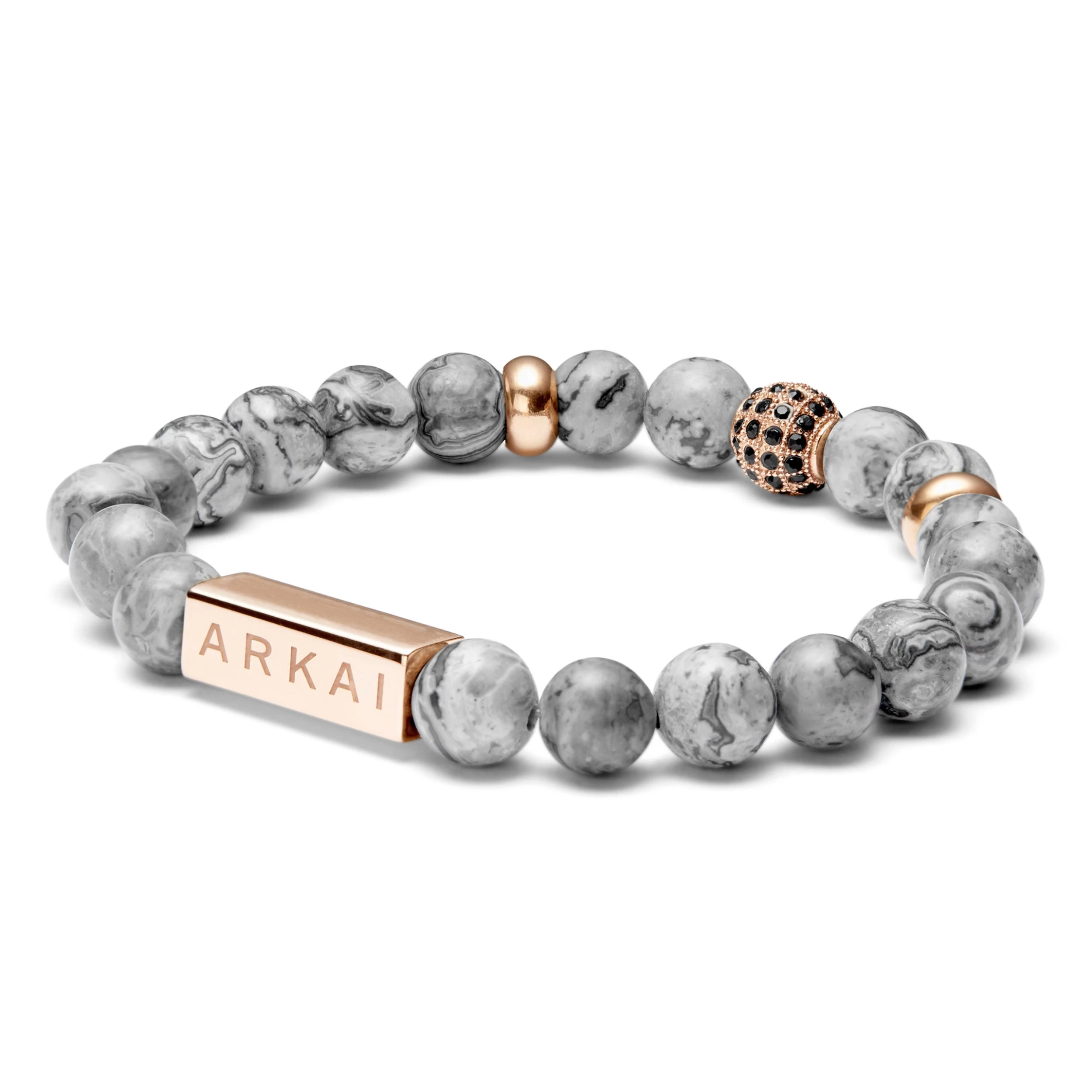 Roas | Grey Jasper & Rose Gold-Tone Bracelet - Image 4