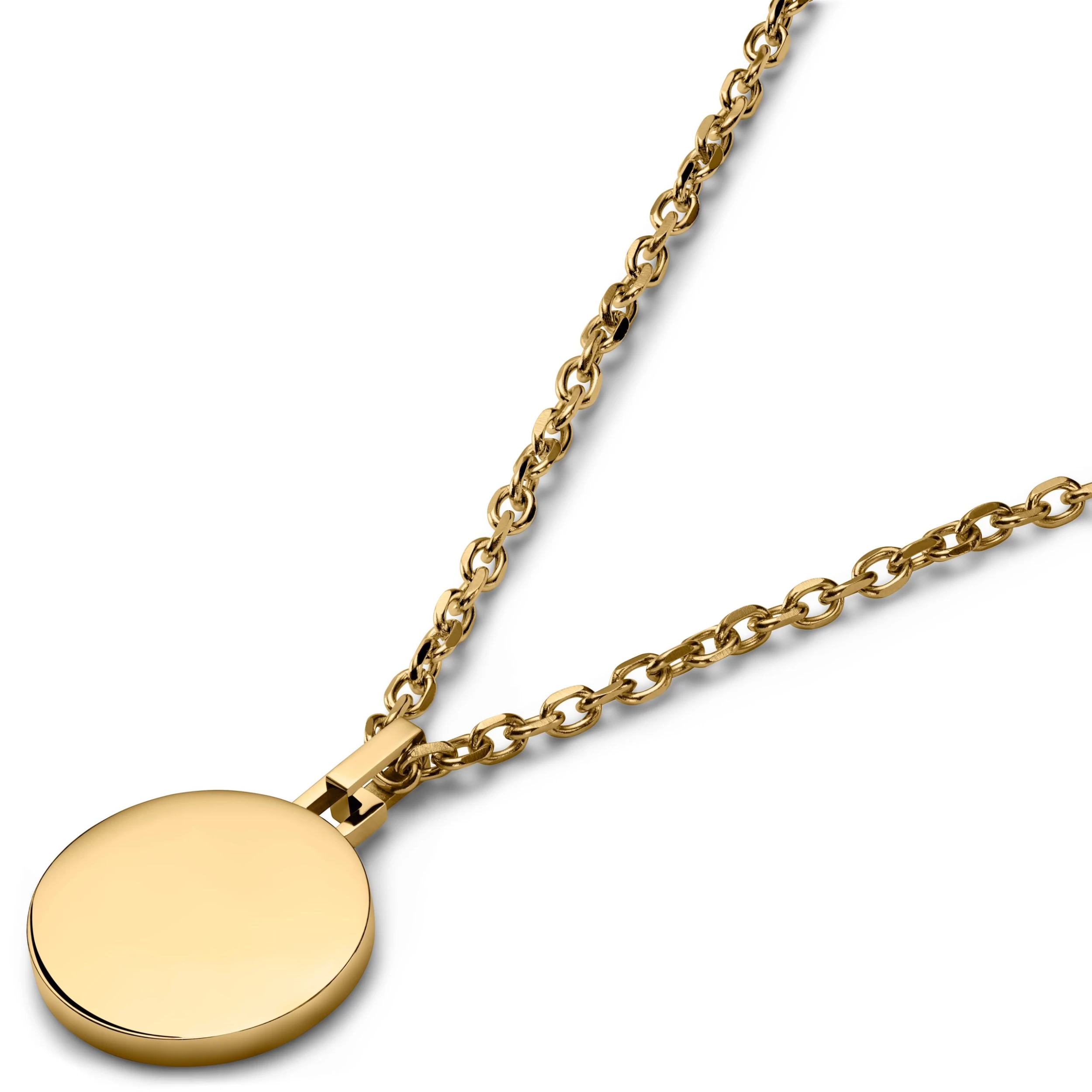 Evil Eye | Gold-tone Circle Necklace - Image 3