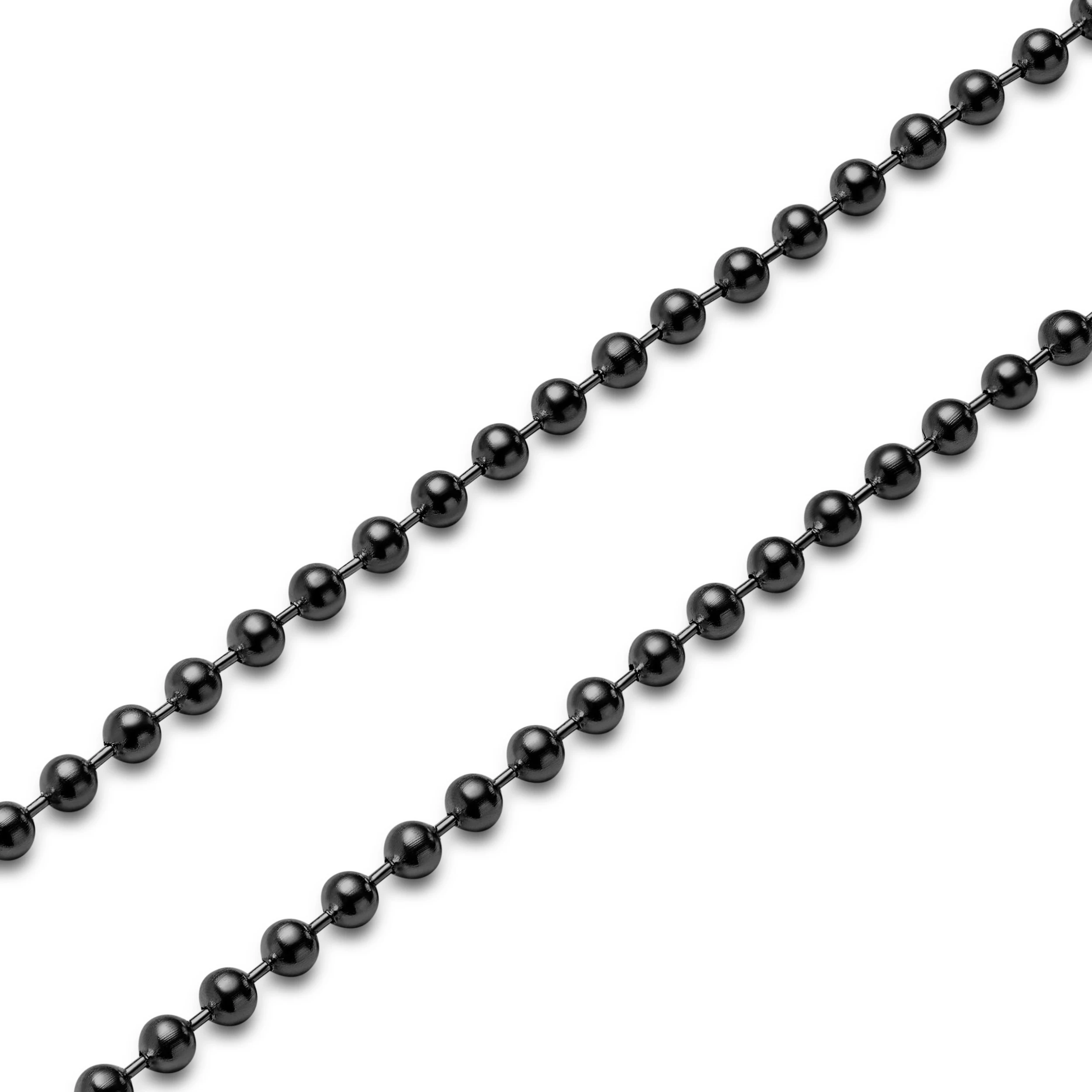 Essentials | 1/8" (3 Mm) Gunmetal Black Ball Chain Bracelet - Image 4
