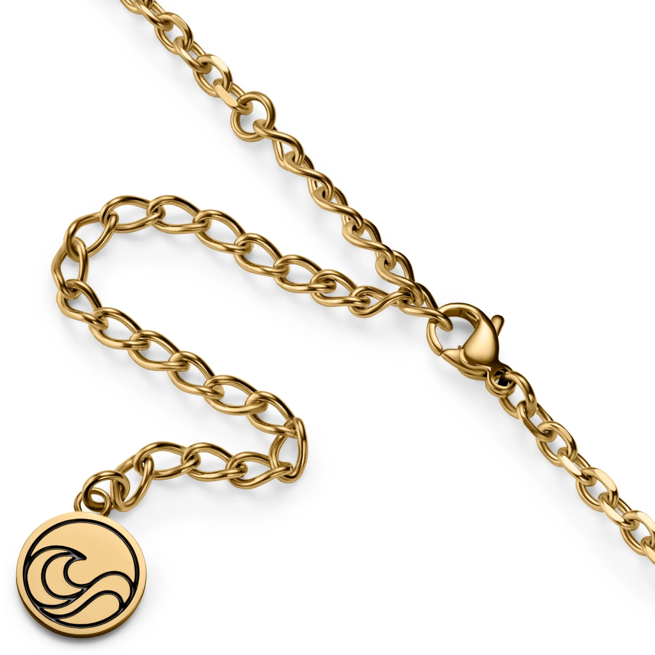 Evil Eye | Gold-tone Circle Necklace - Image 4