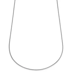 Essentials | 1/16" (2 Mm) Silver-Tone Curved Box Chain Necklace