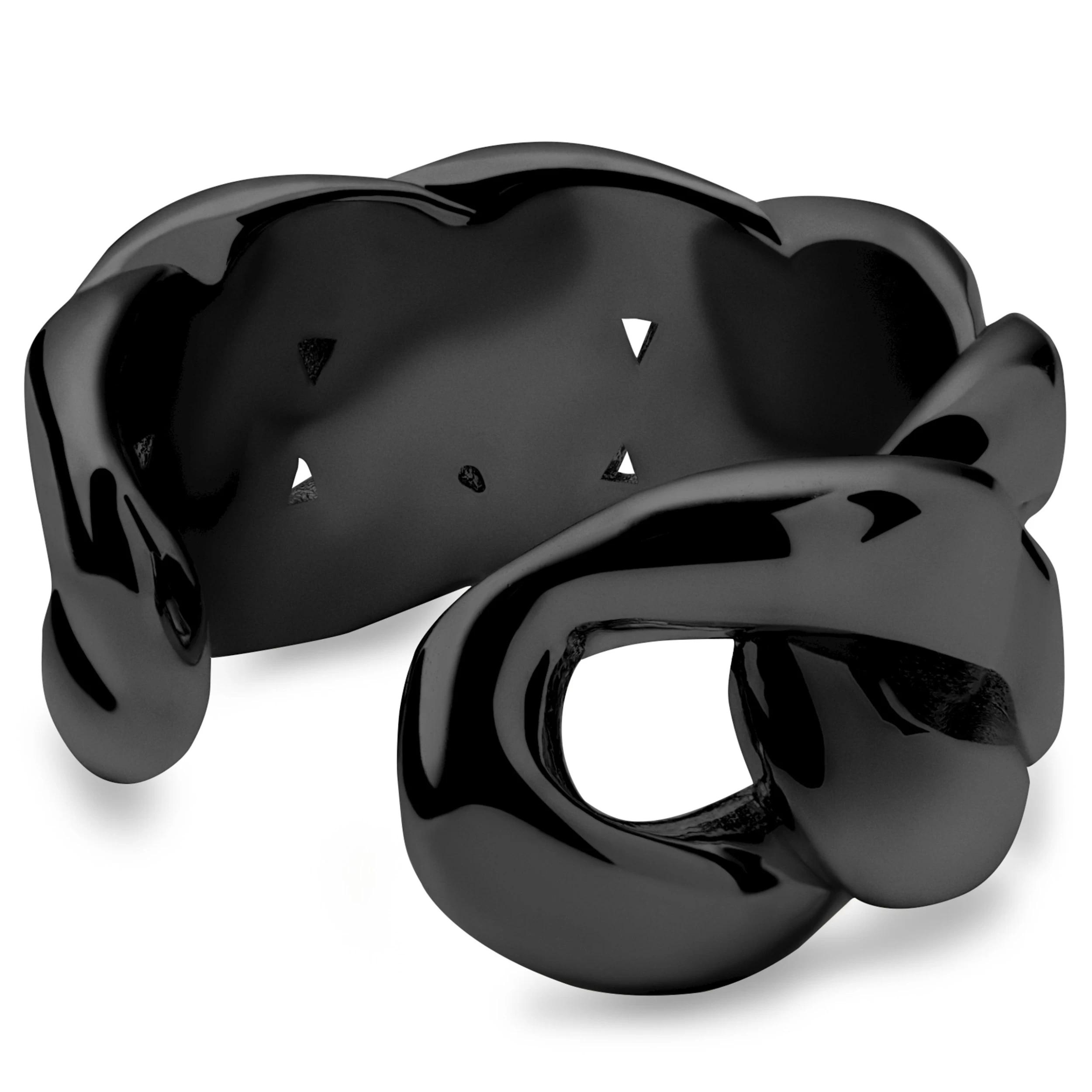 Helix | 1/3" (8 Mm) Black Chain Ear Cuff - Image 2