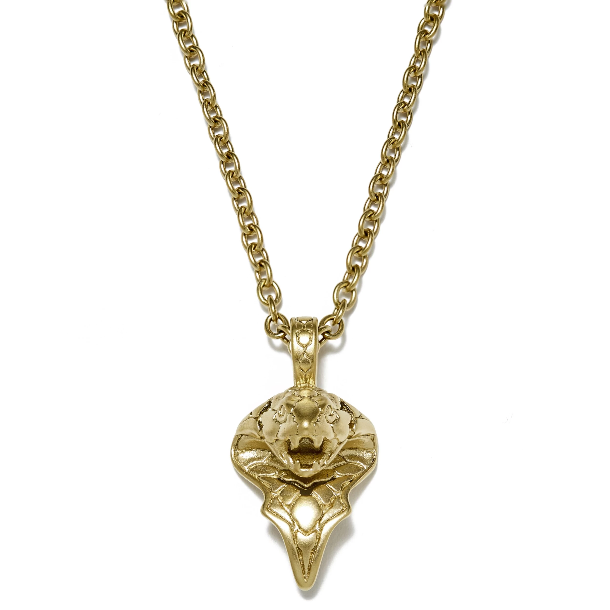 Gold-Tone Cobra Head Cable Chain Necklace