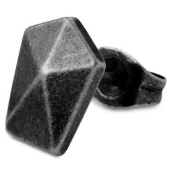 Jax | Vintage Gray Stainless Steel Pyramid Stud Earring