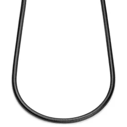 Essentials | 1/4" (6 Mm) Gunmetal <strong></strong>Black Snake Chain Necklace