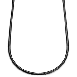 Essentials | 1/5" (5 Mm) Gunmetal Black Snake Chain Necklace