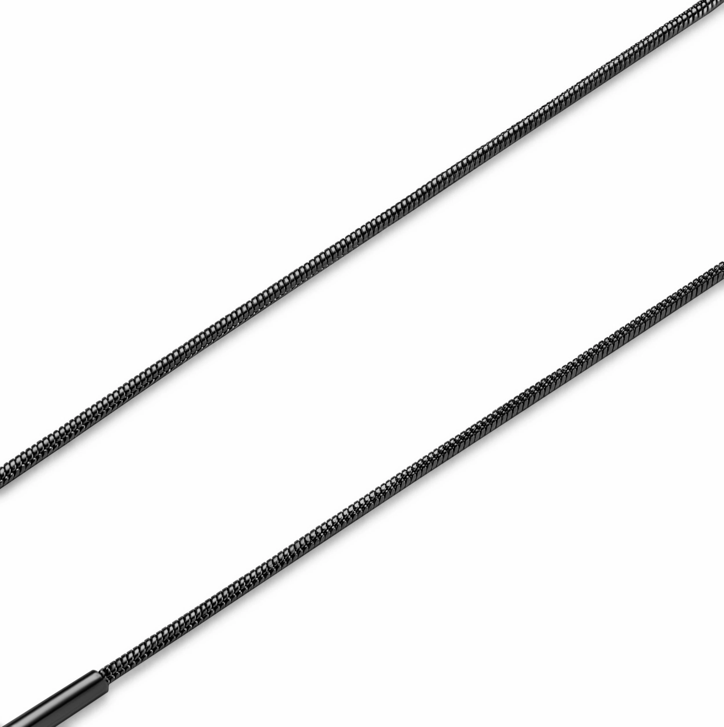 Essentials | 1/32" (1 Mm) Gunmetal Black Snake Chain Bracelet - Image 4