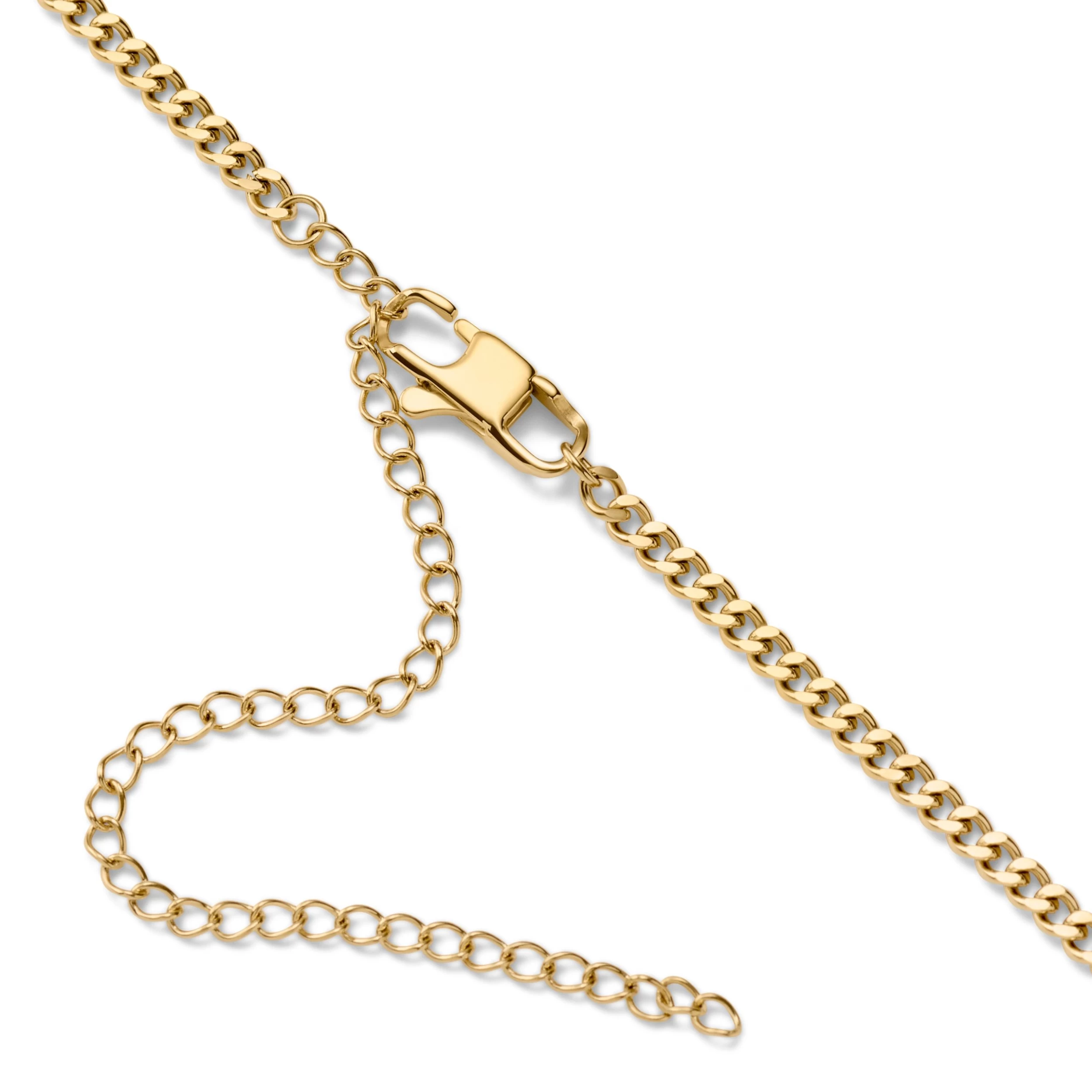 Ocata | Gold-Tone Dog Tag & Pearl Necklace - Image 3