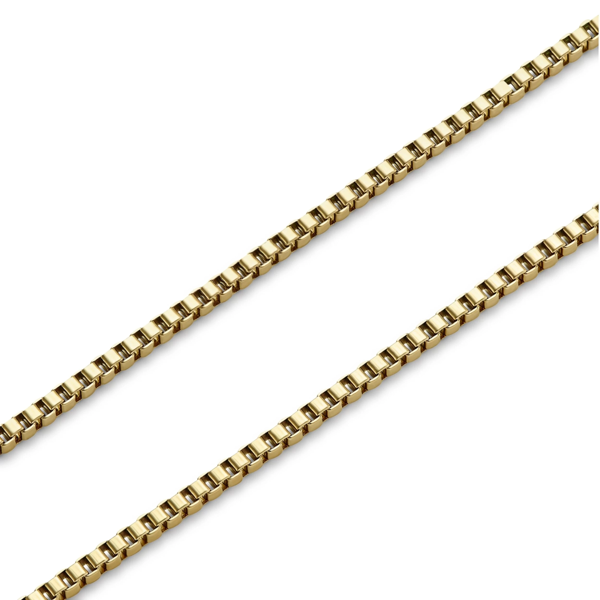 Essentials | 1/32" (1 Mm) Gold-Tone Square Box Chain Necklace - Image 3