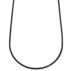 Essentials | 1/8" (3 Mm) Gunmetal Black Snake Chain Necklace