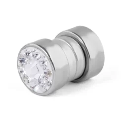 8mm Clear Crystal Magnetic Earring