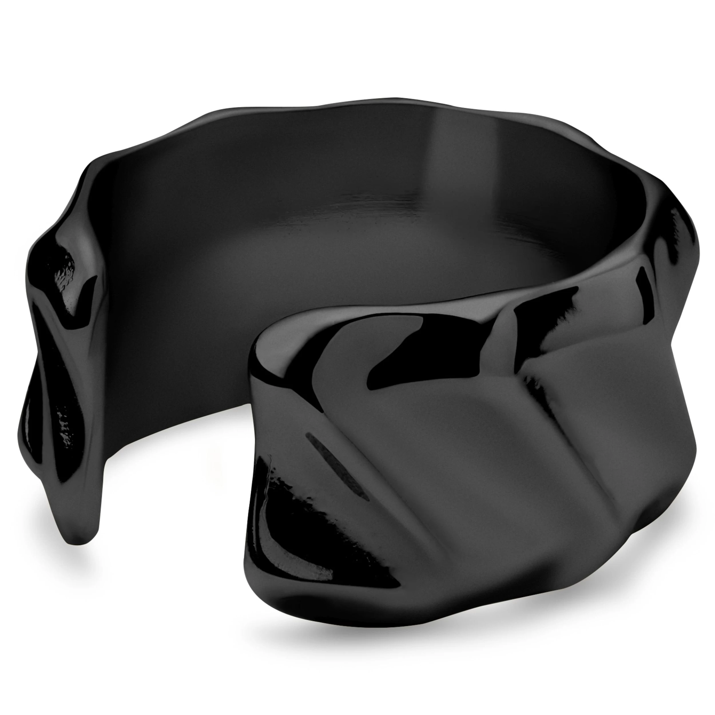 Helix | 1/3" (8 Mm) Black Contorted Ear Cuff - Image 2