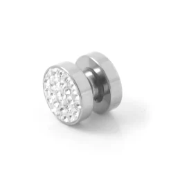 10 Mm Round Zirconia Magnetic Earring
