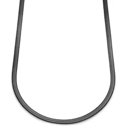 Essentials | 1/4" (6 Mm) Gunmetal Black Herringbone Chain Necklace