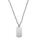 Zodiac | Silver-Tone Stainless Steel Aquarius Star Sign Dog Tag Cable Chain Necklace - Image 3