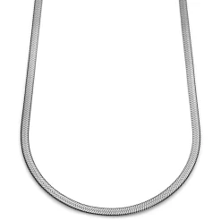 Essentials | 1/4" (6 Mm) Silver-Tone Herringbone Chain Necklace