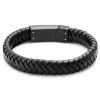Black Braided Leather Bracelet