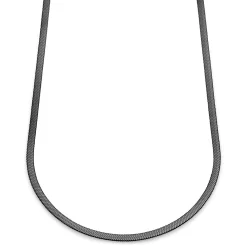 Essentials | 5 Mm Gunmetal Black Herringbone Chain Necklace