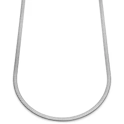 Essentials | 1/5" (5 Mm) Silver-Tone Herringbone Chain Necklace