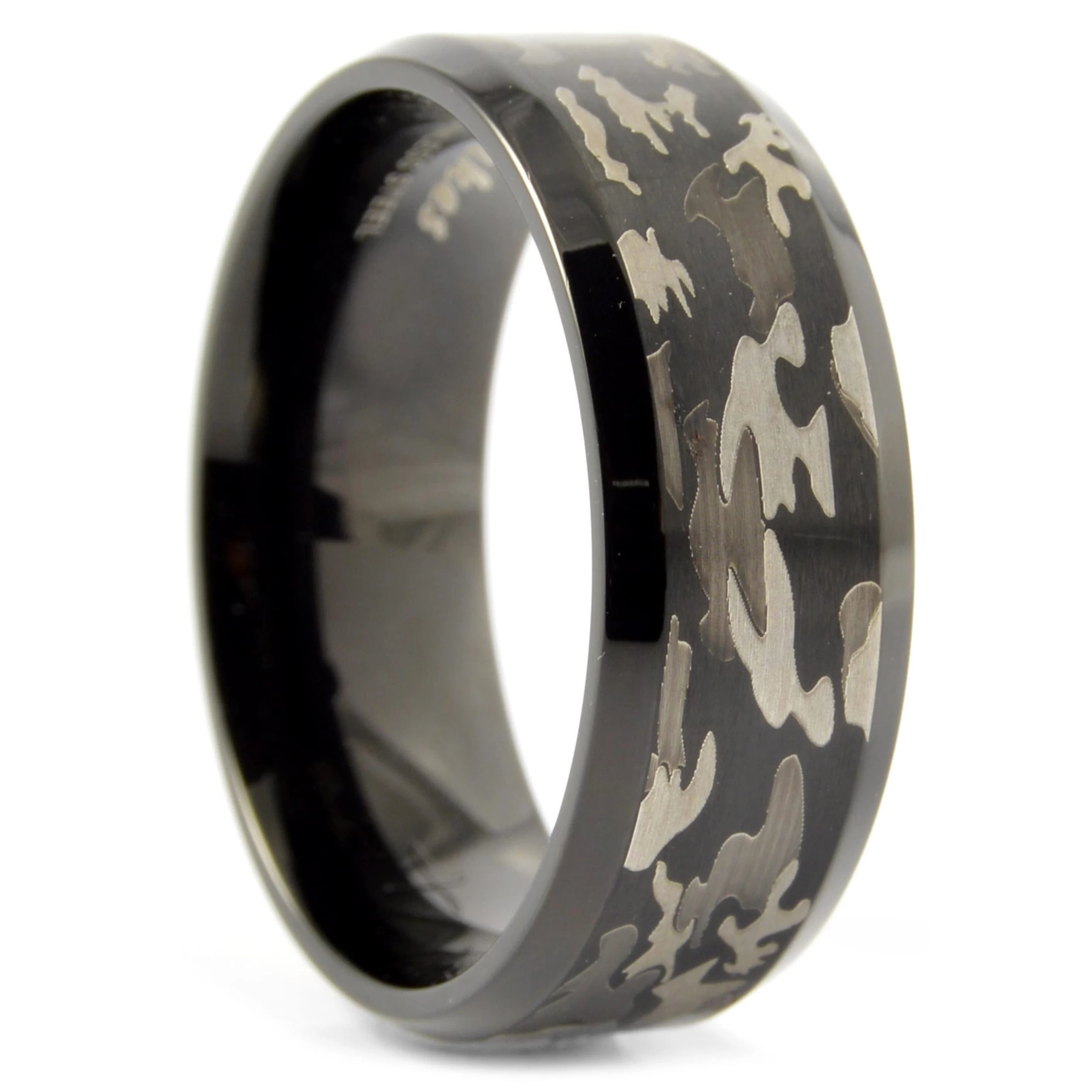 Sentio | Black Stainless Steel Camouflage Ring